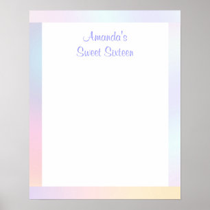 Affiches Ombre Sweet Sixteen, panneau d'inscription pour Ba