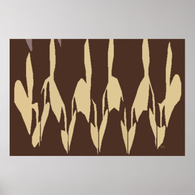 Affiches Ombres de personnes Contours abstraits (Devant)