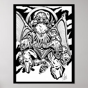 Affiches "ON THE THRONE OF SKULLS" Art Print RICHARD DEAN