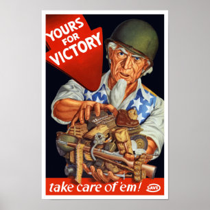 Affiches Oncle Sam -- Vôtre pour la victoire -- 2ÈME GUERRE