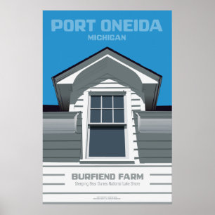 Affiches Oneida de port, Michigan - ferme de Burfiend