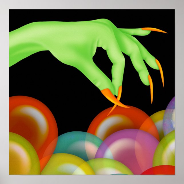 Affiches Ongles de cuisine d'Halloween - SRF (Devant)