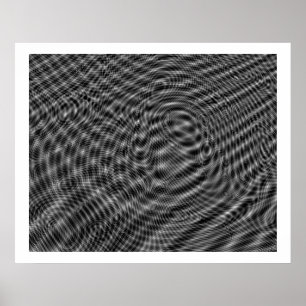 Affiches Op Art Random Moire Waves 01