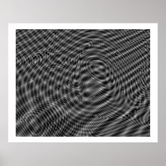 Affiches Op Art Random Moire Waves 01