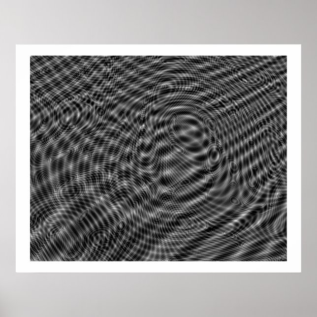 Affiches Op Art Random Moire Waves 01 (Devant)