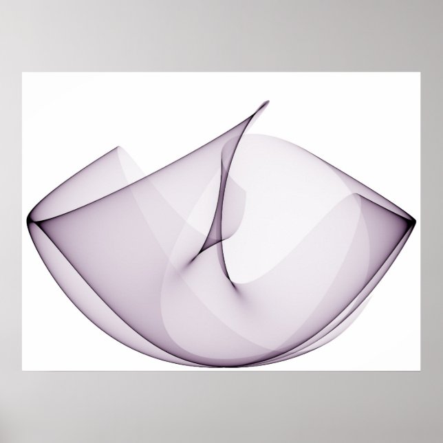 Affiches Op Art Sine Courbes Trois Violets (Devant)