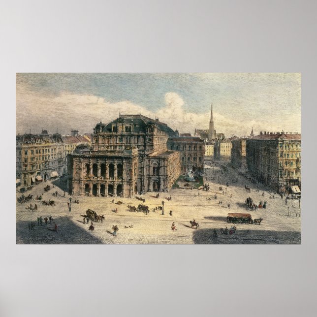 Affiches Opéra national de Vienne, vers 1869 (Devant)
