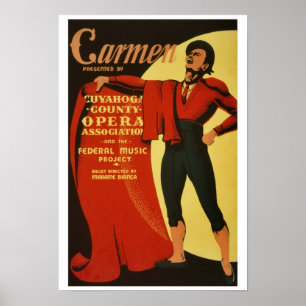 Affiches Opéra vintage et ballet de Carmen