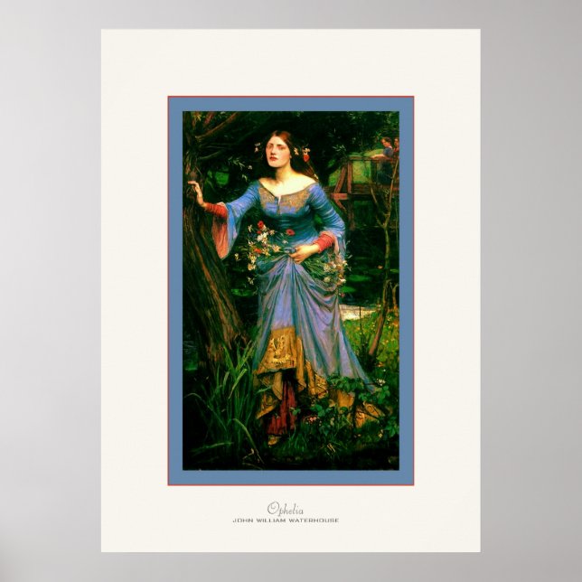 Affiches Ophelia ~ John William Waterhouse (Devant)