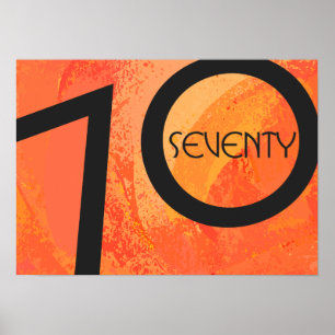 Affiches Orange 70 Anniversaire de la Décennie