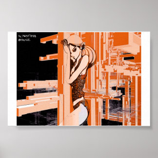 Affiches orange industrielle