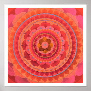 Affiches Orange Mandala