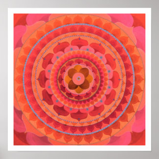 Affiches Orange Mandala