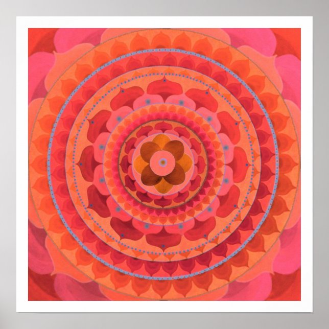 Affiches Orange Mandala (Devant)