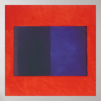 Affiches orange rouge sur bleu