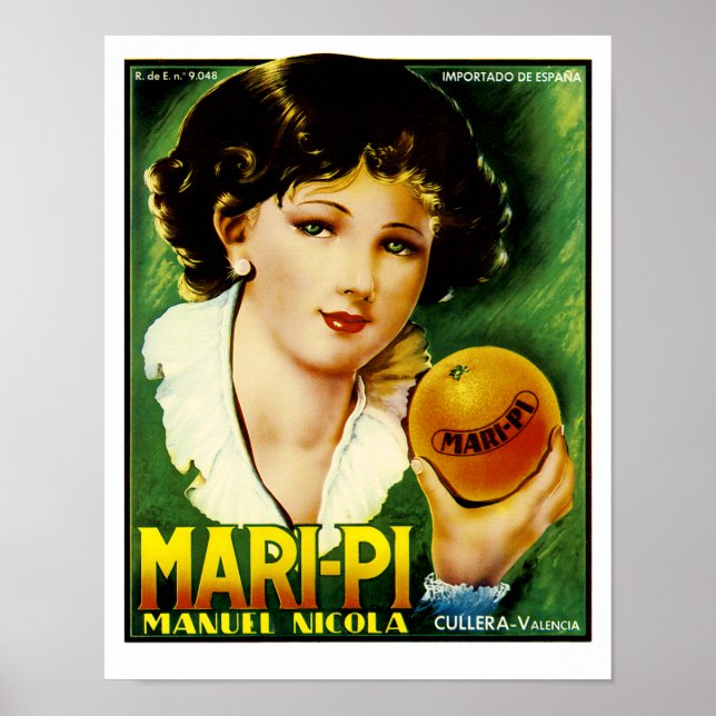 Affiches Oranges de Mari Pi (Devant)
