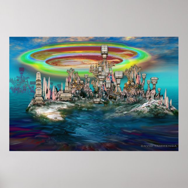 Affiches Orb sur UrbanBuildingTrees Island (Devant)