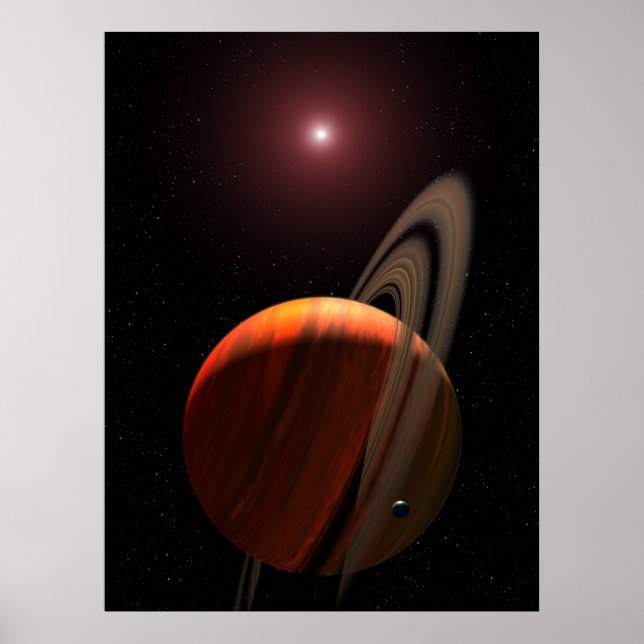 Affiches Orbite d'une étoile naine rouge (Devant)