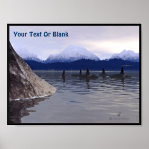 Affiches Orca d'eau foncée