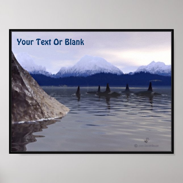 Affiches Orca d'eau foncée (Devant)