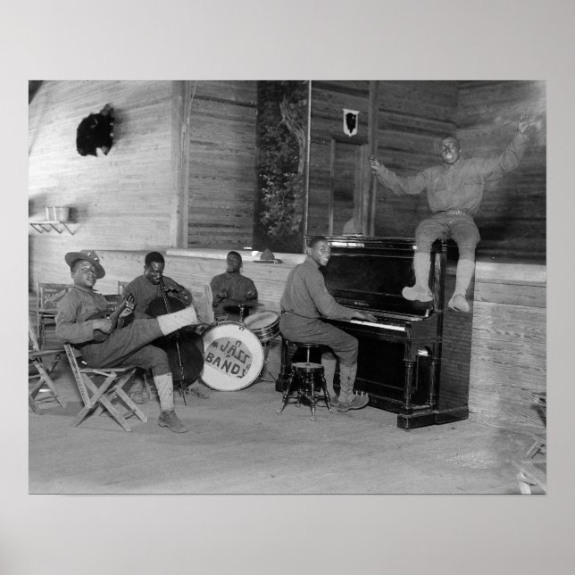 Affiches Orchestre de Jazz, 1918. Photo ancienne (Devant)