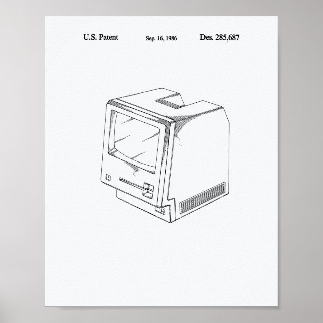 Affiches Ordinateur 1986 Brevet Art Livre blanc (Devant)