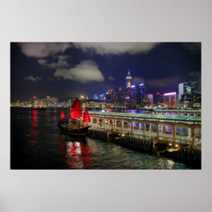 Affiches Ordure chinoise rouge à Hong Kong à l'affiche de