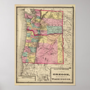 Affiches Oregon et Washington