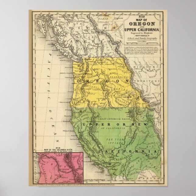 Affiches Oregon, Haute-Californie (Devant)