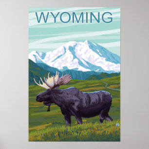 Affiches Orignaux avec MountainWyoming