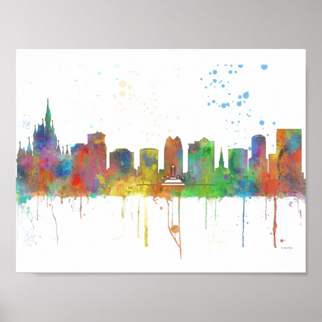 AFFICHES ORLANDO, FLORIDA SKYLINE (Devant)