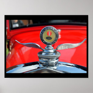 Affiches Ornement vintage de capot de radiateur de voiture