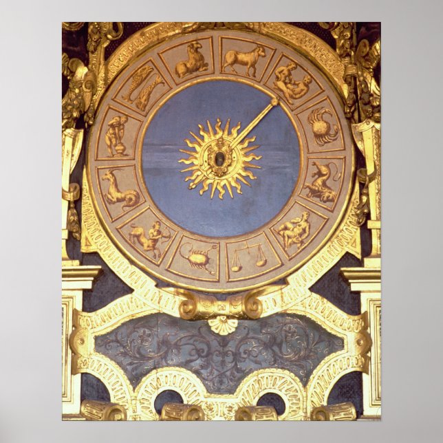 Affiches Orologio Zodicale (Zodiac Clock) (fresco and gilde (Devant)