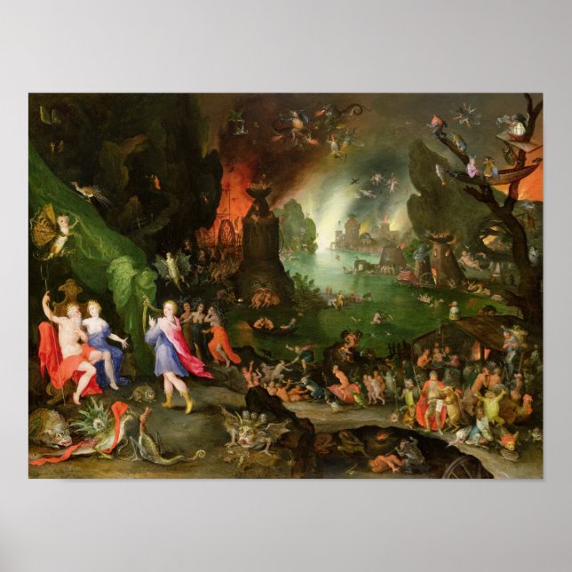 Affiches Orphée avec une harpe Jouer à Pluton (Devant)