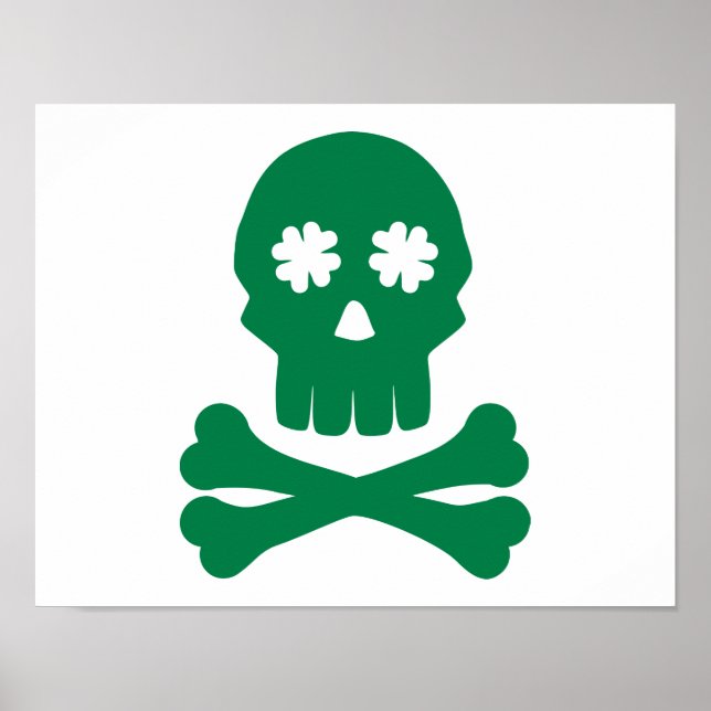 Affiches os shamrocks du crâne irlandais (Devant)