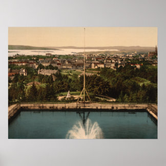 Affiches Oslo de St Hanshaugen Park Norvège tirage d'archiv