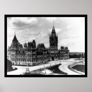 Affiches Ottawa Parlement du Canada Bâtiments 1922
