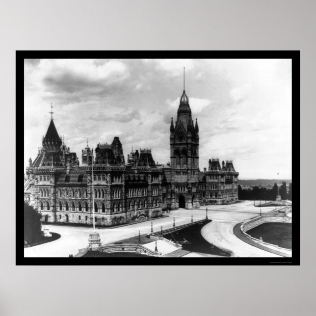 Affiches Ottawa Parlement du Canada Bâtiments 1922 (Devant)