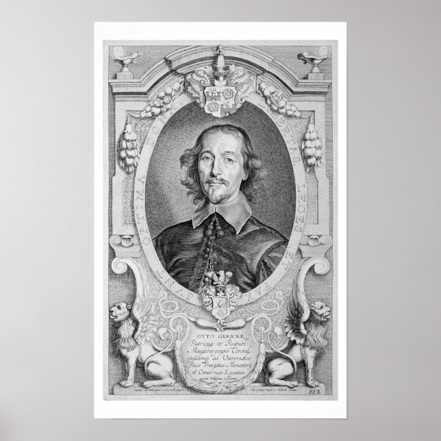 Affiches Otto von Guericke (1602-86) de "Portraits des Ho (Devant)