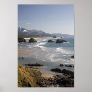 Affiches OU, côte de l'Oregon, Ecola State Park, vue de