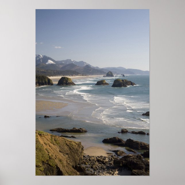 Affiches OU, côte de l'Oregon, Ecola State Park, vue de (Devant)