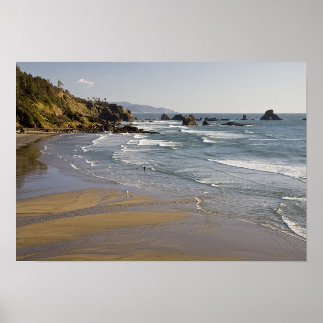 Affiches OU, Côte de l'Oregon, Parc d'état Ecola, Indien (Devant)