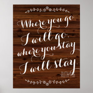 Affiches Où tu vas Je vais aller où tu restes Je resterai