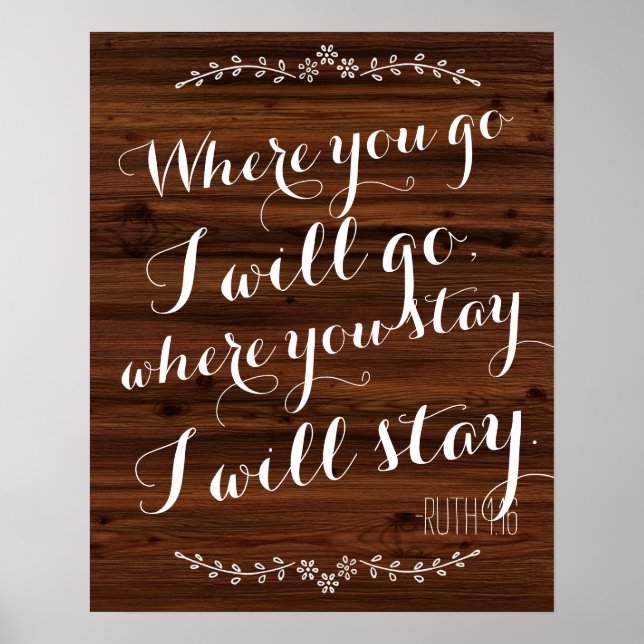 Affiches Où tu vas Je vais aller où tu restes Je resterai (Devant)