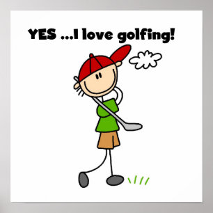 Affiches Oui j'aime jouer au golf