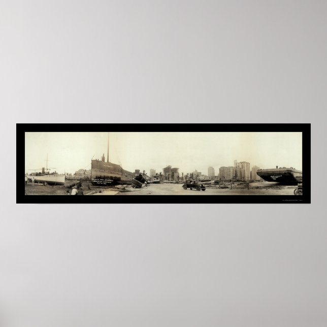 Affiches Ouragan à Miami Photo 1926 (Devant)