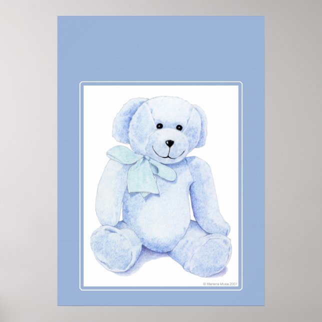Affiches Ours bleu Teddy (Devant)