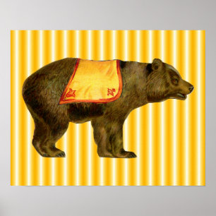 Affiches ours de cirque vintage