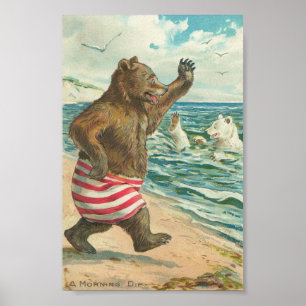 Affiches Ours drôles vintages