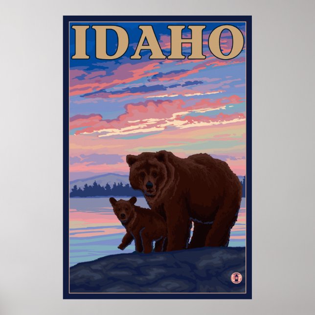 Affiches Ours et cub - Idaho (Devant)